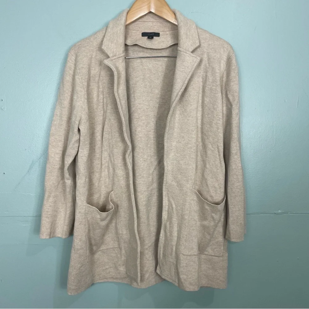 J. Crew Sophie Open Front Sweater Blazer Women’s Size‎ Medium Style J0244